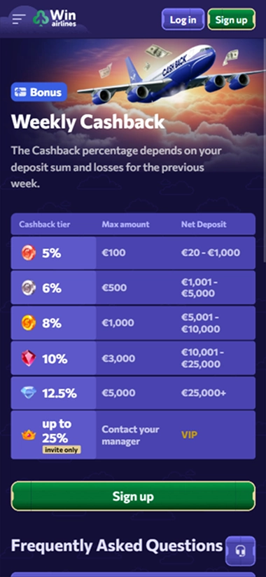 winairlines canada mobile cashback promo